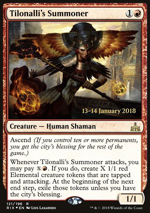 Tilonalli's Summoner, Rivals of Ixalan Promos #121s, Magic: The Gathering card