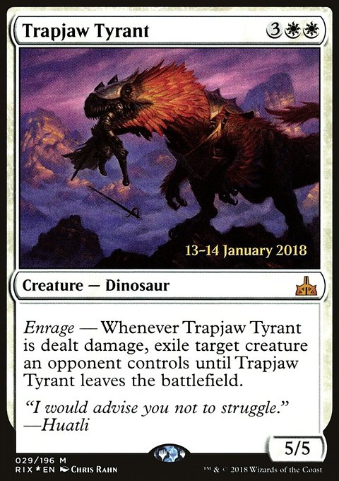Trapjaw Tyrant, Rivals of Ixalan Promos #29s, Magic: The Gathering card