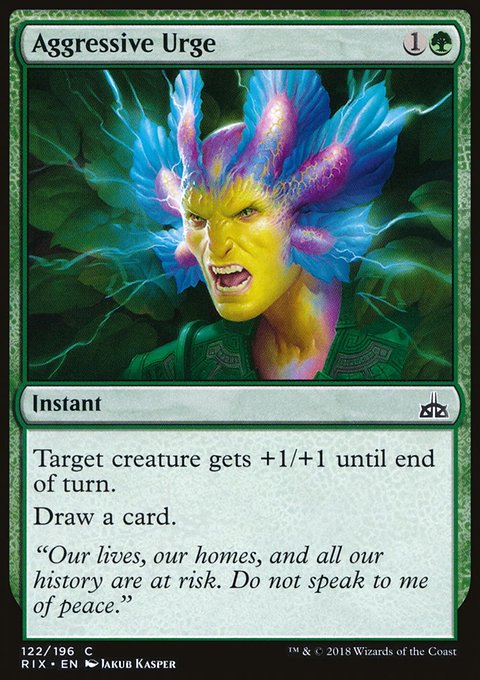 Aggressive Urge, Rivals of Ixalan #122, Magic: The Gathering card