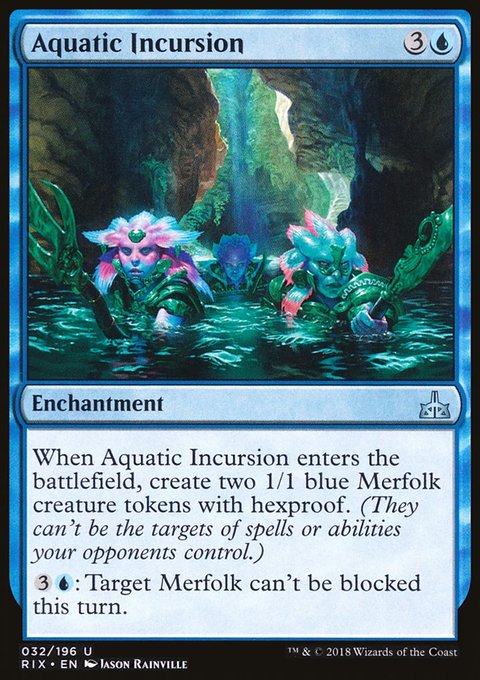 Aquatic Incursion, Rivals of Ixalan #32, Magic: The Gathering card