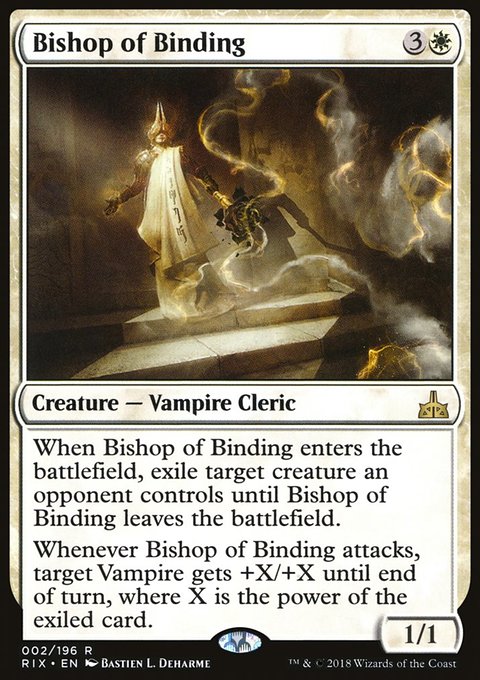 Bishop of Binding, Rivals of Ixalan #2, Magic: The Gathering card
