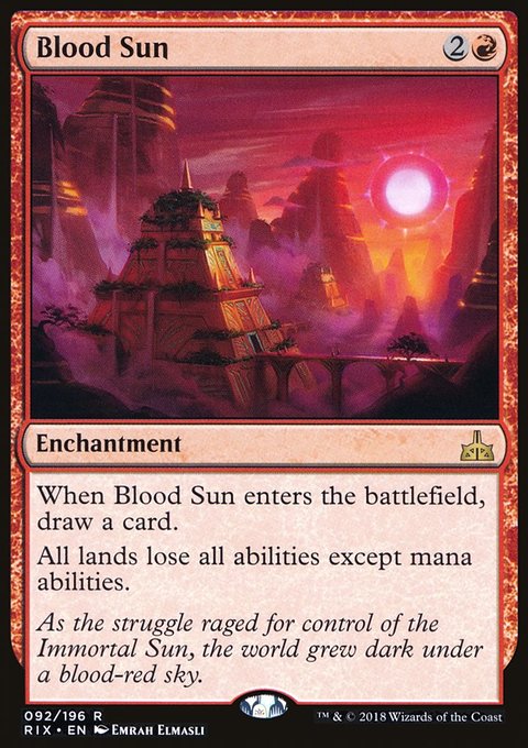Blood Sun, Rivals of Ixalan #92, Magic: The Gathering card