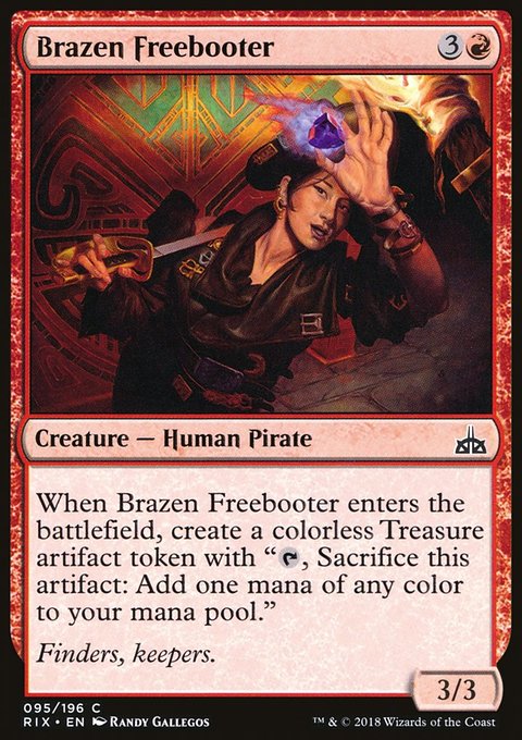 Brazen Freebooter, Rivals of Ixalan #95, Magic: The Gathering card