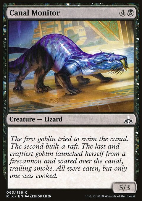 Canal Monitor, Rivals of Ixalan #63, Magic: The Gathering card