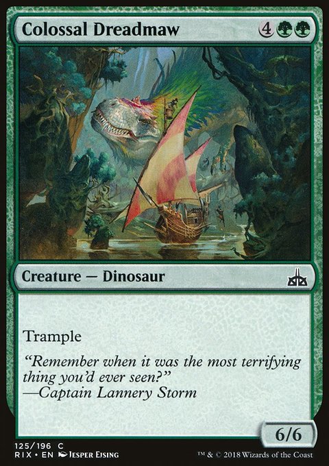 Colossal Dreadmaw, Rivals of Ixalan #125, Magic: The Gathering card