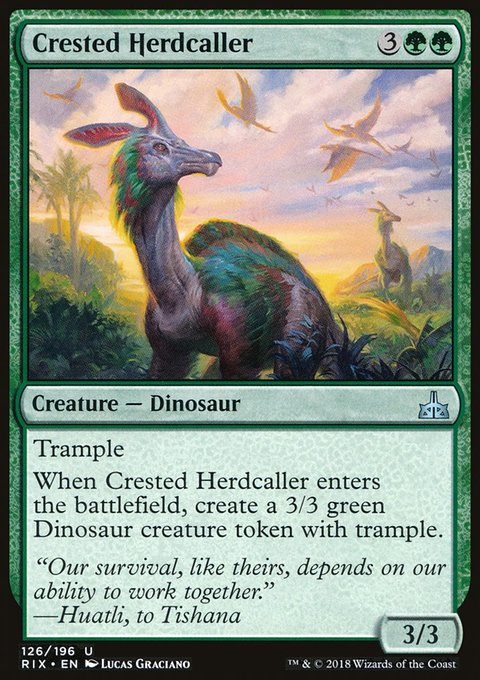 Crested Herdcaller, Rivals of Ixalan #126, Magic: The Gathering card