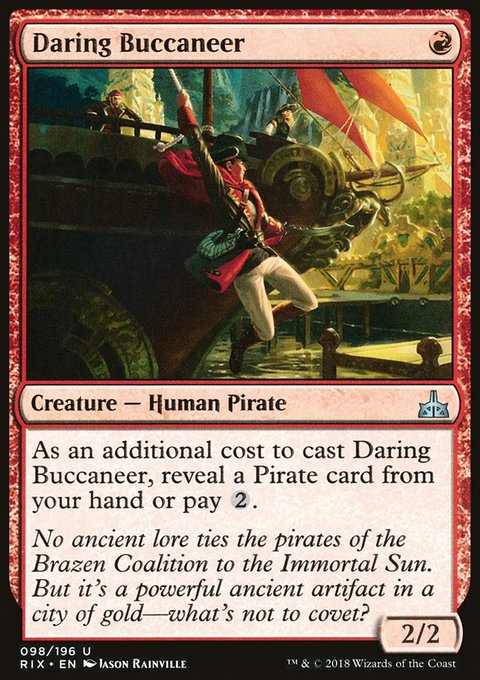 Daring Buccaneer, Rivals of Ixalan #98, Magic: The Gathering card