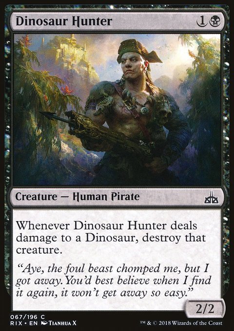Dinosaur Hunter, Rivals of Ixalan #67, Magic: The Gathering card