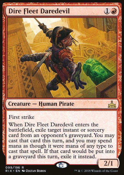 Dire Fleet Daredevil, Rivals of Ixalan #99, Magic: The Gathering card