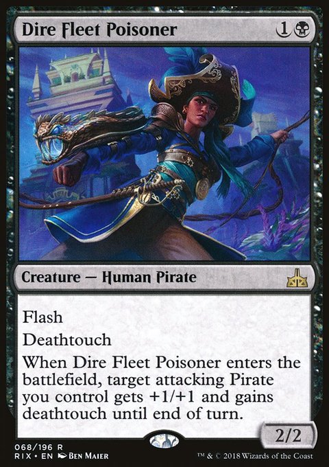 Dire Fleet Poisoner, Rivals of Ixalan #68, Magic: The Gathering card