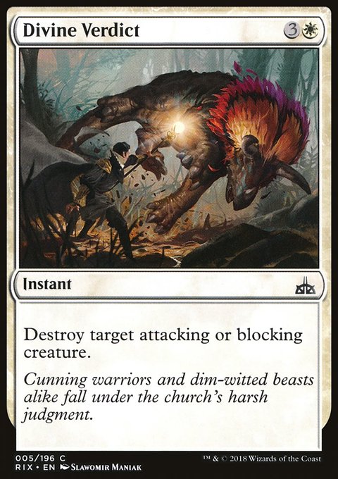 Divine Verdict, Rivals of Ixalan #5, Magic: The Gathering card