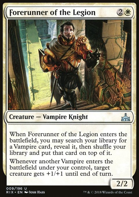 Forerunner of the Legion, Rivals of Ixalan #9, Magic: The Gathering card