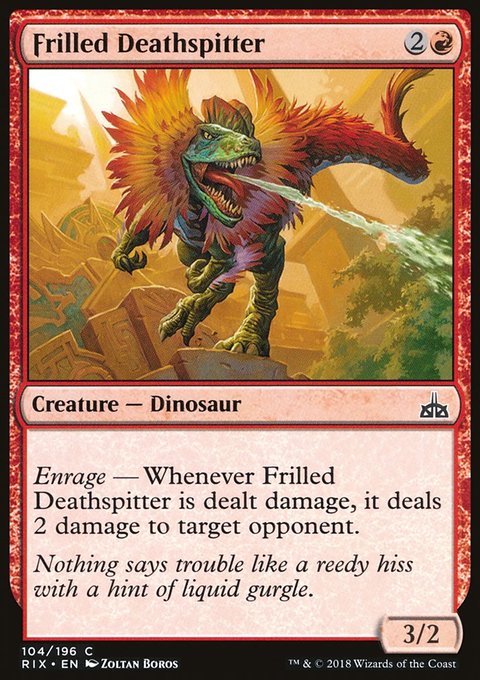 Frilled Deathspitter, Rivals of Ixalan #104, Magic: The Gathering card