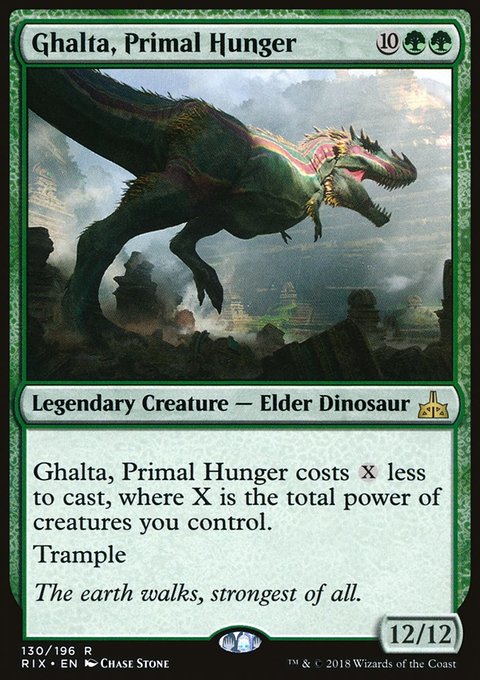 Ghalta, Primal Hunger, Rivals of Ixalan #130, Magic: The Gathering card