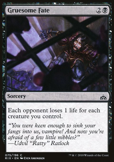 Gruesome Fate, Rivals of Ixalan #75, Magic: The Gathering card