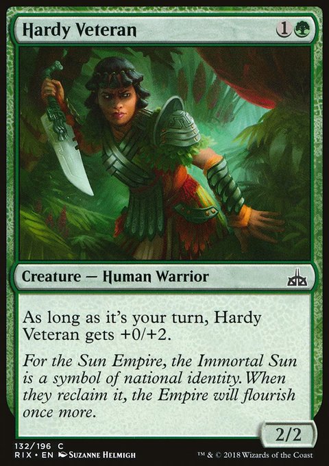 Hardy Veteran, Rivals of Ixalan #132, Magic: The Gathering card