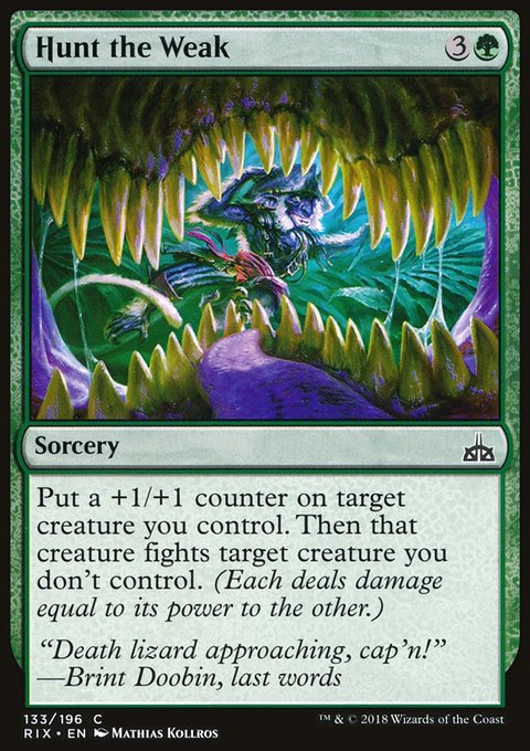 Hunt the Weak, Rivals of Ixalan #133, Magic: The Gathering card