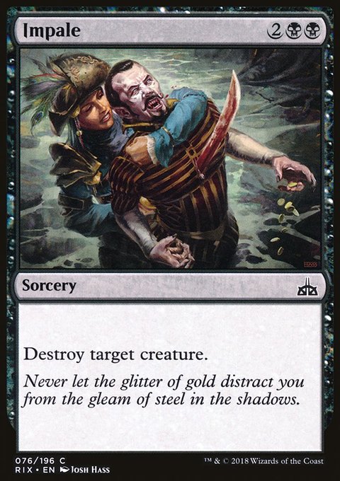 Impale, Rivals of Ixalan #76, Magic: The Gathering card