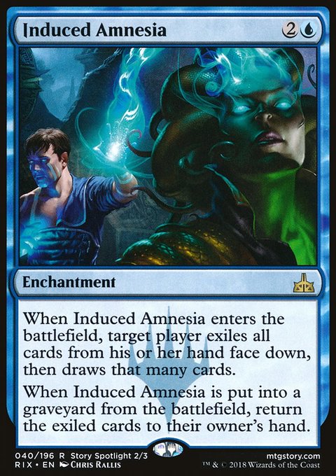 Induced Amnesia, Rivals of Ixalan #40, Magic: The Gathering card