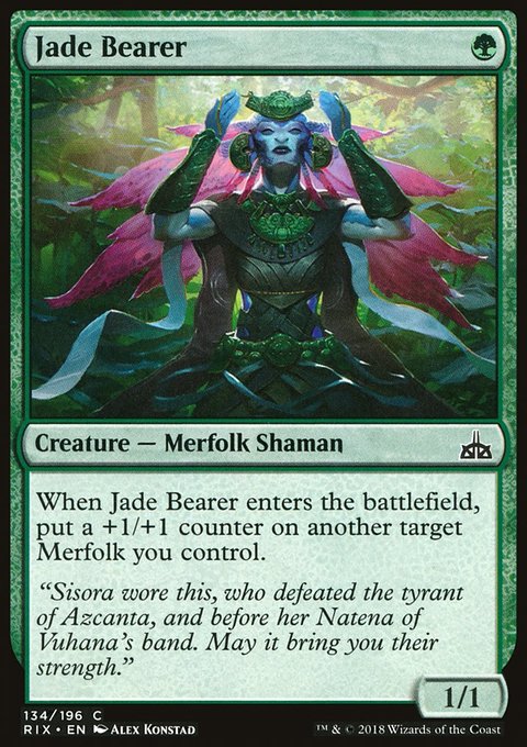 Jade Bearer, Rivals of Ixalan #134, Magic: The Gathering card