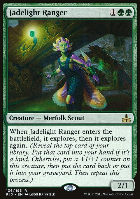 Jadelight Ranger, Rivals of Ixalan #136, Magic: The Gathering card