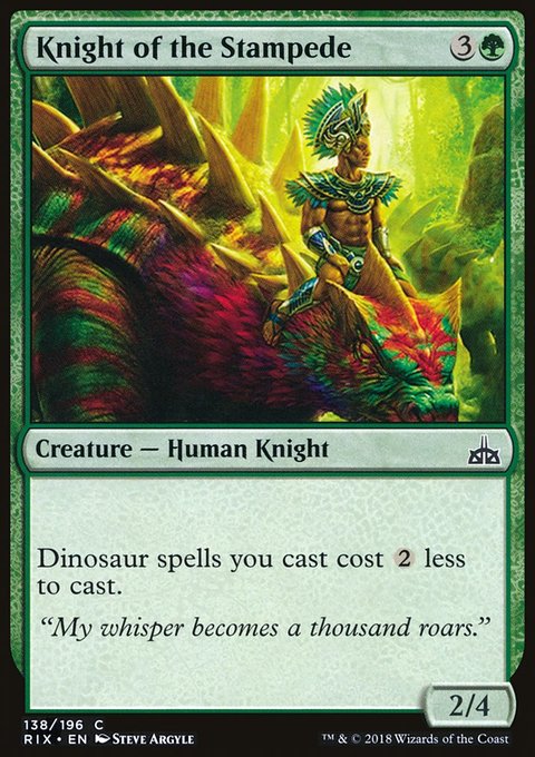 Knight of the Stampede, Rivals of Ixalan #138, Magic: The Gathering card