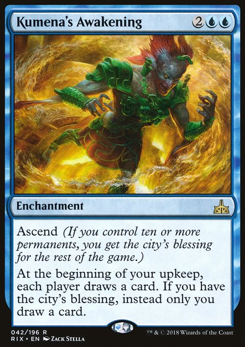 Kumena's Awakening, Rivals of Ixalan #42, Magic: The Gathering card
