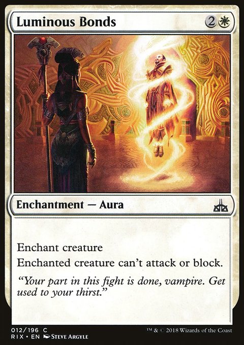 Luminous Bonds, Rivals of Ixalan #12, Magic: The Gathering card