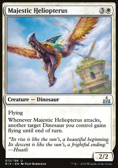 Majestic Heliopterus, Rivals of Ixalan #13, Magic: The Gathering card