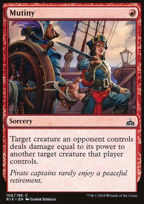Mutiny, Rivals of Ixalan #106, Magic: The Gathering card