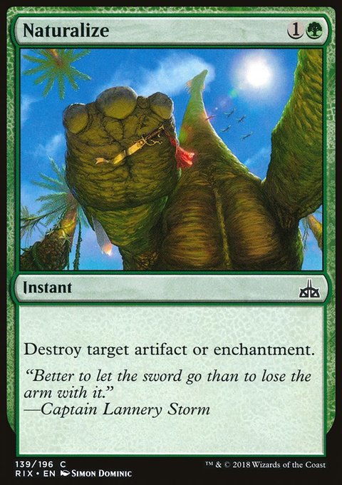 Naturalize, Rivals of Ixalan #139, Magic: The Gathering card