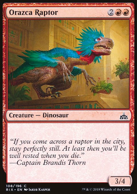 Orazca Raptor, Rivals of Ixalan #108, Magic: The Gathering card