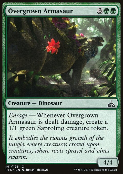 Overgrown Armasaur, Rivals of Ixalan #141, Magic: The Gathering card