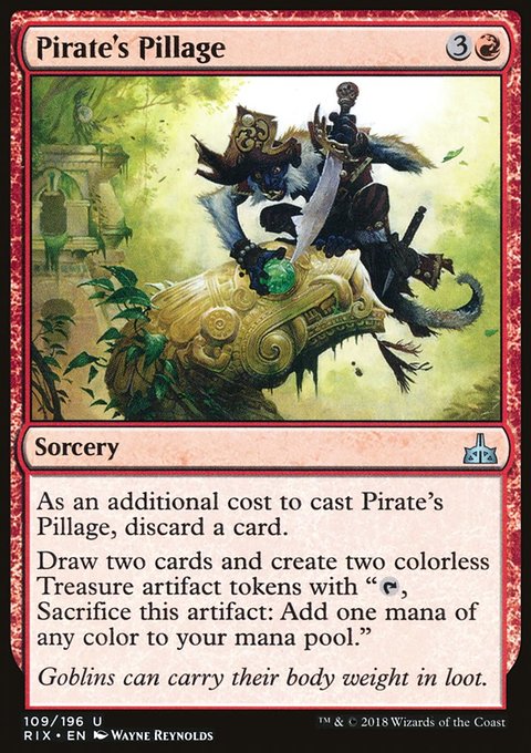 Pirate's Pillage, Rivals of Ixalan #109, Magic: The Gathering card