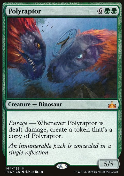 Polyraptor, Rivals of Ixalan #144, Magic: The Gathering card