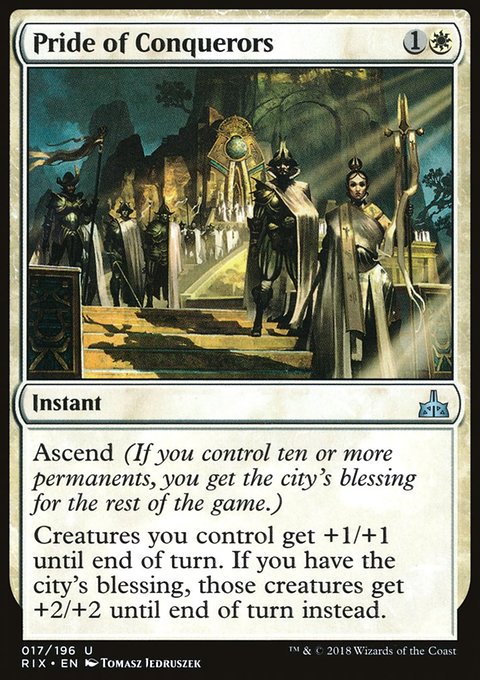 Pride of Conquerors, Rivals of Ixalan #17, Magic: The Gathering card