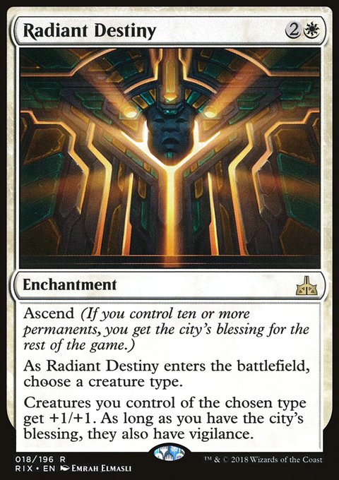 Radiant Destiny, Rivals of Ixalan #18, Magic: The Gathering card