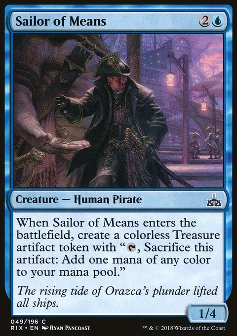 Sailor of Means, Rivals of Ixalan #49, Magic: The Gathering card