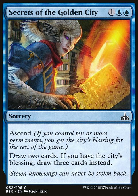 Secrets of the Golden City, Rivals of Ixalan #52, Magic: The Gathering card