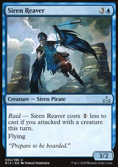 Siren Reaver, Rivals of Ixalan #54, Magic: The Gathering card