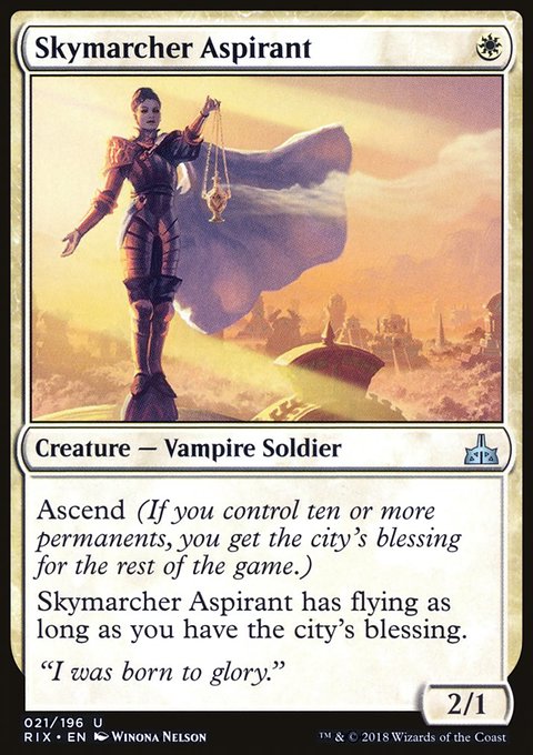 Skymarcher Aspirant, Rivals of Ixalan #21, Magic: The Gathering card