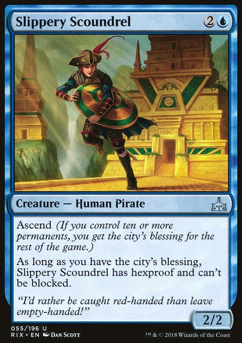 Slippery Scoundrel, Rivals of Ixalan #55, Magic: The Gathering card