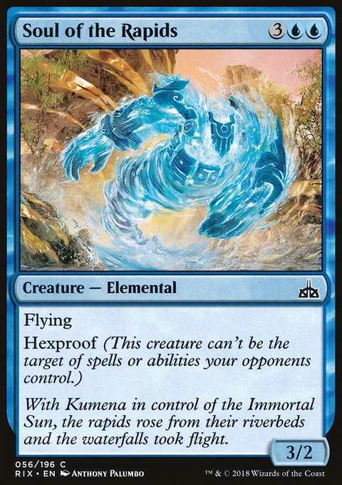 Soul of the Rapids, Rivals of Ixalan #56, Magic: The Gathering card