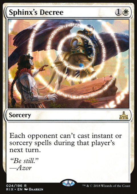 Sphinx's Decree, Rivals of Ixalan #24, Magic: The Gathering card