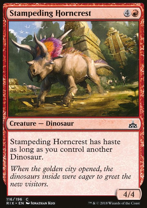 Stampeding Horncrest, Rivals of Ixalan #116, Magic: The Gathering card