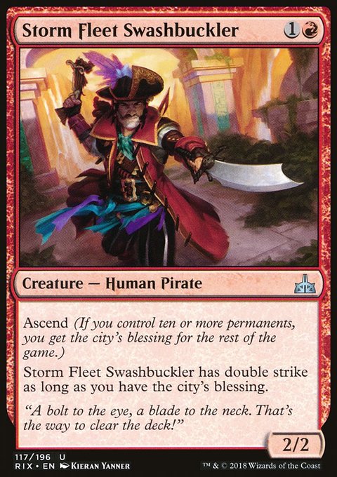 Storm Fleet Swashbuckler, Rivals of Ixalan #117, Magic: The Gathering card