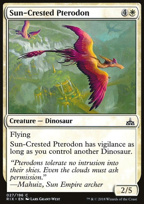 Sun-Crested Pterodon, Rivals of Ixalan #27, Magic: The Gathering card