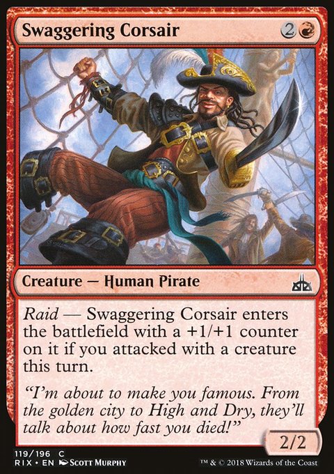 Swaggering Corsair, Rivals of Ixalan #119, Magic: The Gathering card