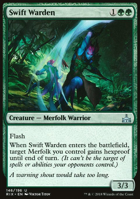 Swift Warden, Rivals of Ixalan #146, Magic: The Gathering card