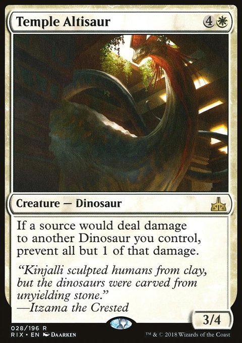 Temple Altisaur, Rivals of Ixalan #28, Magic: The Gathering card